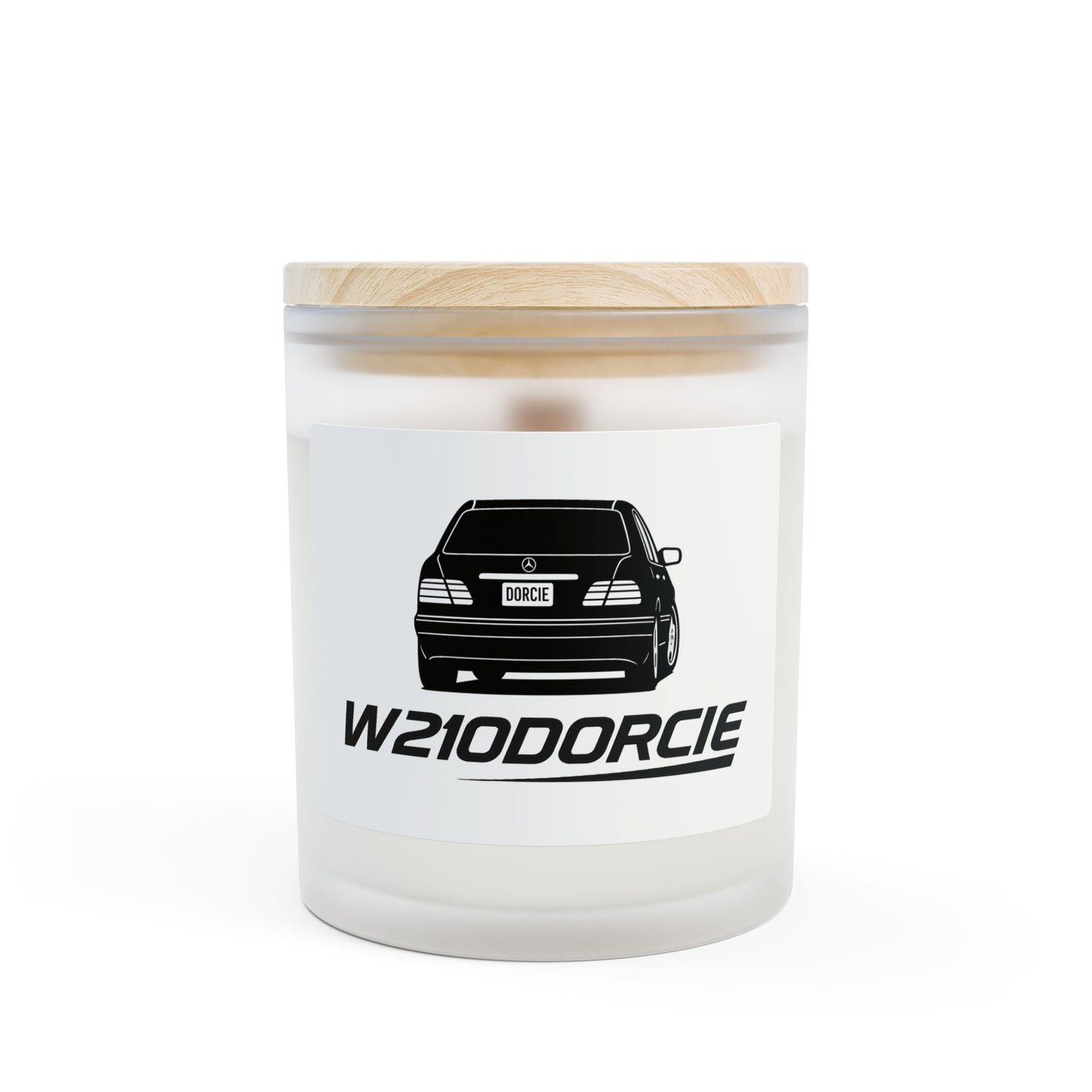 W210Dorcie Wood Wick Frosted Glass Candle
