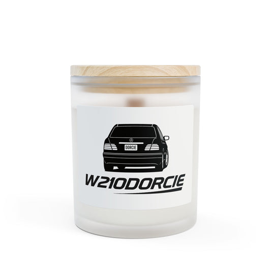 W210Dorcie Wood Wick Frosted Glass Candle